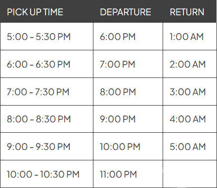 Pick Up Times